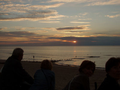 Sonnenuntergang am Strand von Cabourg